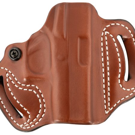 DeSantis Gunhide 086TA8BZ0 Mini Slide  OWB Tan Leather Belt Slide Fits Glock 43/43x/48 Belt 1.75" Wide Right Hand