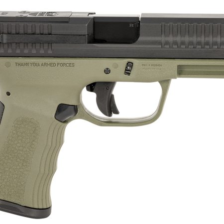 FMK FMKG49OD G3  9mm Luger 14+1 4" Stainless Steel Barrel, Black Optic Cut/Serrated Carbon Steel Slide, OD Green Polymer Frame w/Picatinny Rail, Black Backstrap Grip