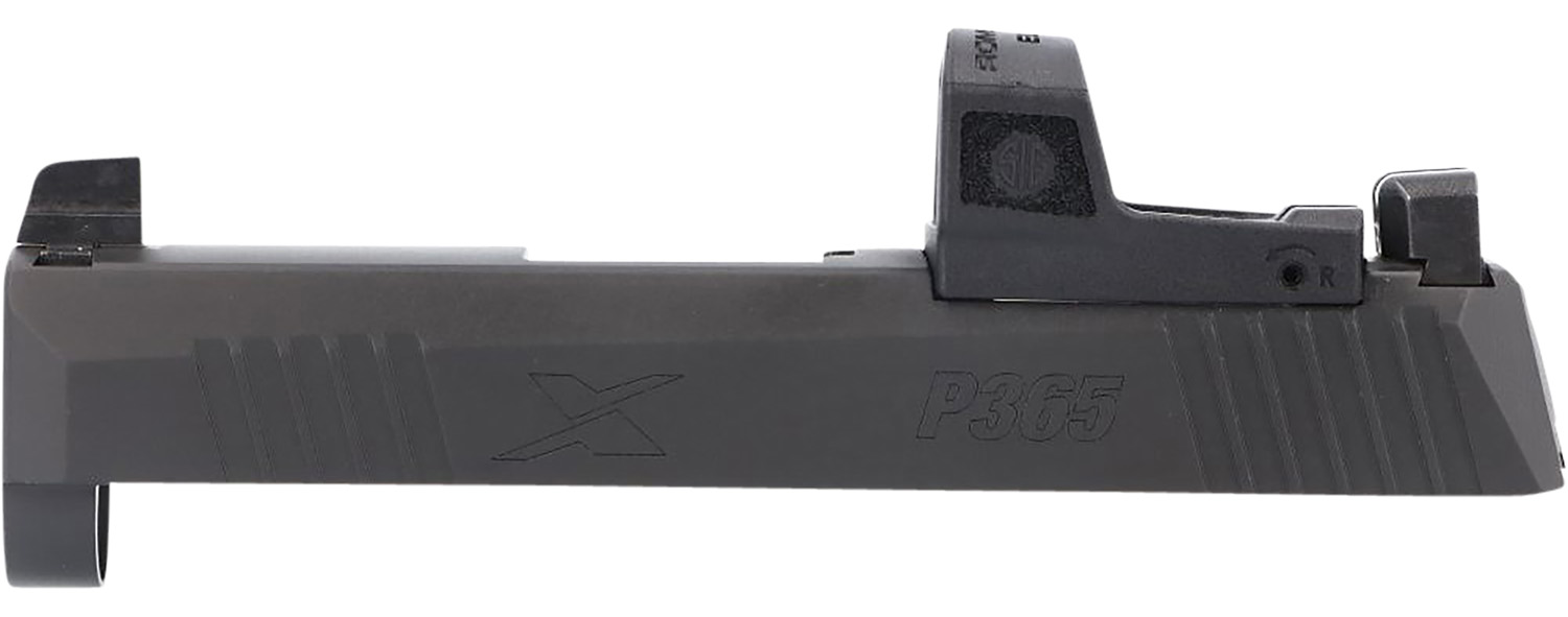 Sig Sauer 8900983 P365X Slide Assembly Fits Sig P365X 9mm Luger Black Nitride Stainless Steel Optic Cut/Serrated Slide XRAY3 Sights