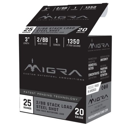 Migra Ammunitions M20SB46 Combinational  20Gauge 3" 1oz 4/6Shot 25 Per Box/10 Case