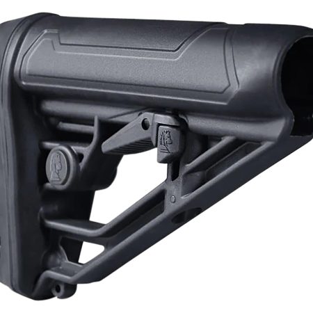 ADAPTIVE TACTICAL AT02012 EX Performance  Adj. Black Synthetic M4 Style, Vented Rubber Butt Pad, Swivel Stud, Fits AR-Platform (Mil-Spec Buffer Tubes)