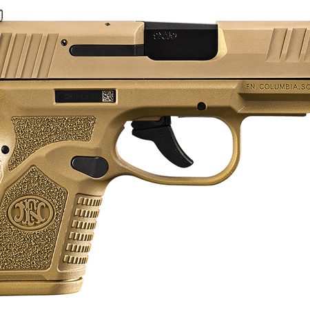 FN 66101413 Reflex  Micro-Compact Frame 9mm Luger 10+1, 3.30" Black Target Crown Steel Barrel, Flat Dark Earth PVD Serrated Steel Slide, Flat Dark Earth Polymer Frame w/Picatinny Rail, Ambidextrous