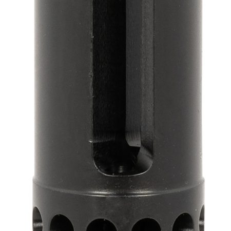 SureFire WARCOMPSPORT5561228 Warcomp Sport Flash Hider 22 Cal (5.56mm) 1/2"-28 tpi, Open Tine 3-Prong, Ported Black Stainless Steel for AR/M4-Platform