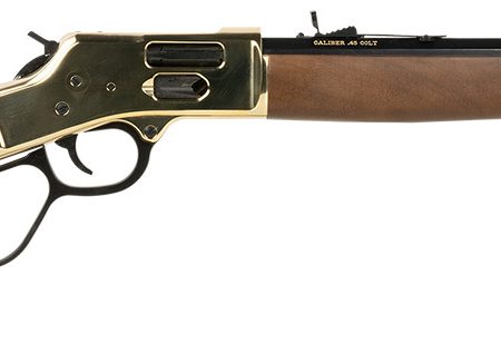 Henry H006GCL Side Gate  45 Colt (LC) 10+1 20" Blued Octagon Barrel, Polished Brass Rec, American Walnut Stock, Adj. Sight, Large Loop Lever