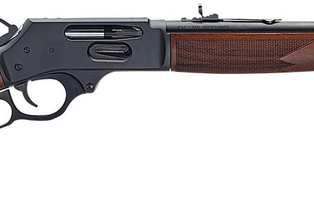 Henry H009G-360BH Side Gate  Full Size 360 Buckhammer 5+1 20" Blued Stainless Steel Barrel, Blued Drilled & Tapped Stainless Steel Receiver, Fixed American Walnut Stock, Right Hand