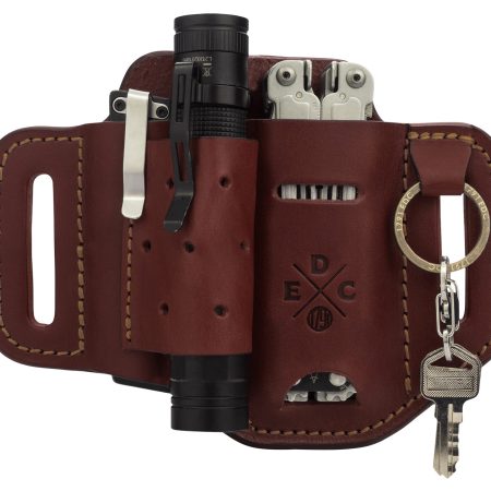 1791 Gunleather HDESLFCHNA EDC Heavy Duty Easy Slide OWB Chestnut Leather Belt Slide Ambidextrous