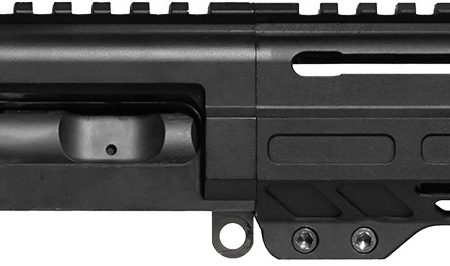 CMMG 94B6829AB Dissent  9mm Luger 6.50", Left Side Charging Handle, Armor Black, OEM Zeroed Linear Comp, 4.60" M-LOK Handguard for AR-Platform, Picatinny End Plate