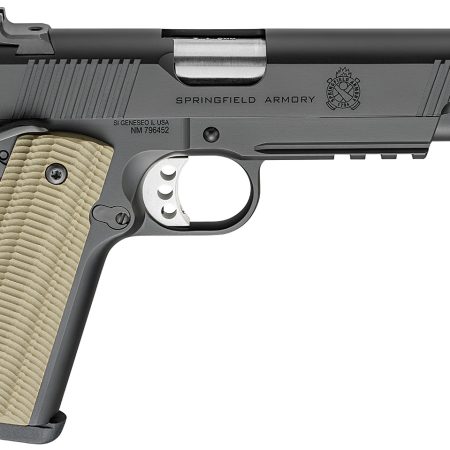 Springfield Armory PO9229 Operator  9mm Luger 9+1 5" Stainless Match Grade Steel Barrel, Black Cerakote Serrated Slide, Black Cerakote Stainless Steel Frame w/Beavertail & Picatinny Rail, VZ G10 Grips