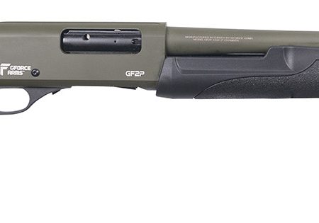 Gforce Arms GF2P12 GF2P  12 Gauge Pump 3" Chamber 7+1 20" Fixed Cylinder Bore, OD Green Barrel/Rec, Black Furniture, 5rd Shell Carrier Stock, Rubber Pistol Grip, Blade Sight, 3rd Shell Holder on Rec