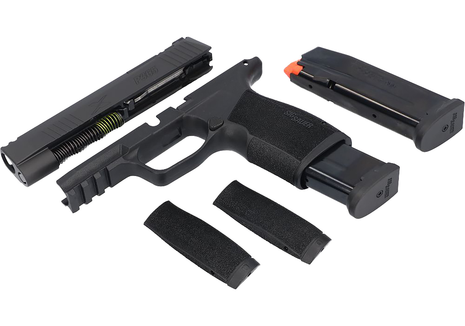 Sig Sauer 8901443 Caliber Exchange Kit 9mm Luger 3.10" 17rd (2) Black Optic Cut Slide Polymer Picatinny Rail Frame X-Ray 3 Sights for All Sig P365 Models