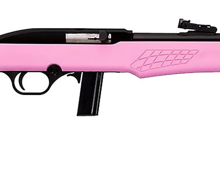 Rossi RS22L1811P RS22  Full Size 22 LR 10+1 18" Matte Black Steel Barrel, Matte Black Grooved Aluminum Receiver, Pink Synthetic Fixed Stock