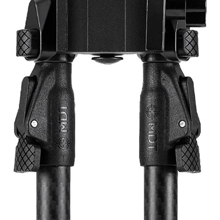 Mdt Sporting Goods Inc 105561BLK GRND-POD  Black 4.50"-9" Carbon Fiber/Aluminum, Adj. Throw Lever, 4 Leg Postitions, Fits ARCA Rail & RRS Dovetail