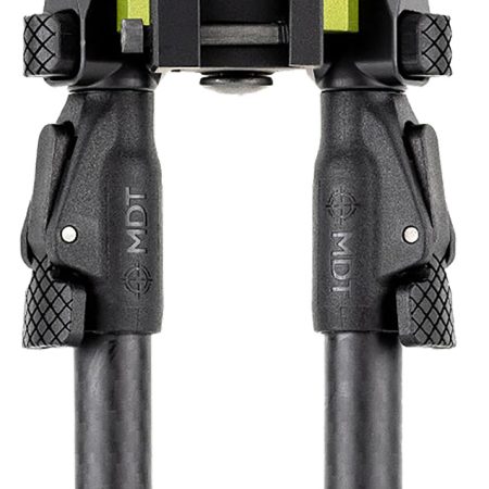 Mdt Sporting Goods Inc 105561GRN GRND-POD  Green/Black 4.50"-9" Carbon Fiber/Aluminum, Adj. Throw Lever, 4 Leg Postitions, Fits ARCA Rail & RRS Dovetail