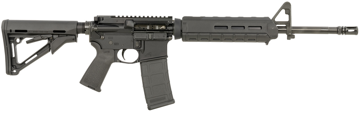 Aero Precision APCR640435 AR15 5.56x45mm NATO 30+1 16" Mid-Length Barrel, Black, Magpul Furniture, Drop-In Handguard, CTR Stock, MOE Grip, A2 Front Sight