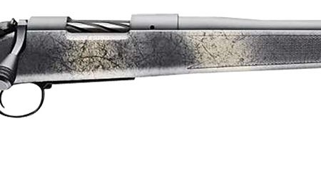 Bergara Rifles B14LM5113 B-14 Wilderness Ridge 7mm PRC 3+1 22" Threaded, Sniper Gray Cerakote Barrel/Rec, SoftTouch Woodland Camo Synthetic Stock, Omni Muzzle Brake