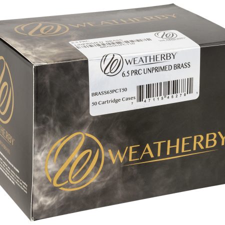 Weatherby BRASS65PCT50 Unprimed Cases  6.5PRC Rifle Brass 50/Box