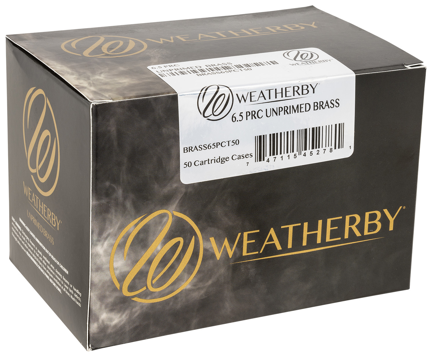 Weatherby BRASS65PCT50 Unprimed Cases 6.5PRC Rifle Brass 50/Box