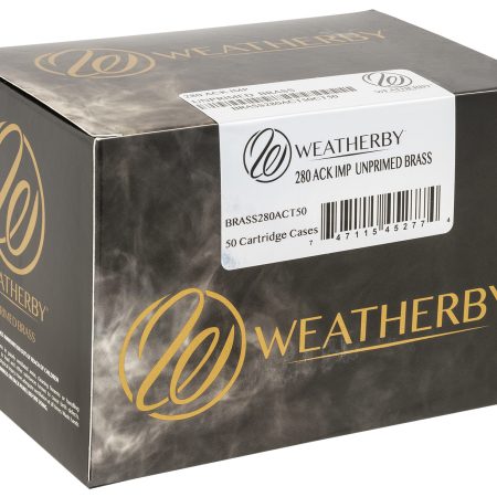 Weatherby BRASS280ACT50 Unprimed Cases  280ACKLEY Rifle Brass 50/Box
