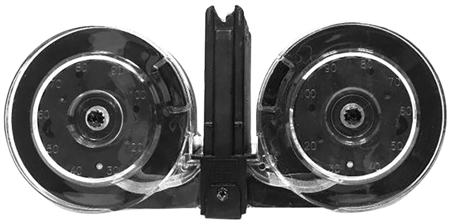 Kci Usa Inc KCIMZ001 AR-15 100rd Drum 5.56x45mm NATO Black Polymer