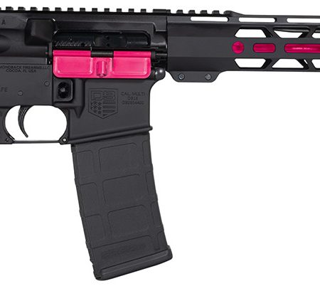 Diamondback DB175AK591 DB15  5.56x45mm NATO 16" 30+1, Black with Prison Pink Accents, Carbon Lower, 15" M-Lok Handguard, Magpul Carbine Stock, A2 Grip