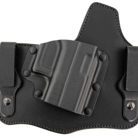 Galco KT800RB KingTuk Deluxe IWB Black Kydex/Leather Fits Glock 43, UniClip, Right Hand