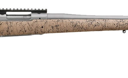 Ruger 57155 Hawkeye FTW Hunter Full Size 300 Win Mag 3+1 24" Matte Stainless Steel Threaded Barrel, Picatinny Rail Stainless Steel Receiver, Speckled Tan/Black HS Precision Synthetic Stock