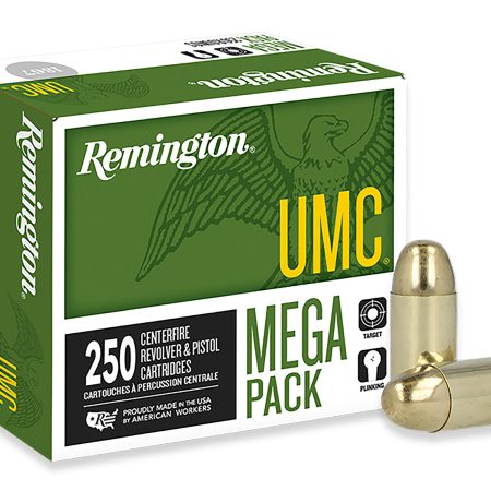 Remington Ammunition 23781 UMC Mega Pack 45ACP 230gr Full Metal Jacket 250 Per Box/4 Case
