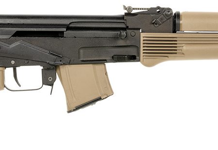 Arsenal SAM7SF-84EFDEM SAM7SF 84E 7.62x39mm 16.33" 10+1, Black Rec, Folding Stock, FDE Polymer Grip/Handguard, Muzzle Brake, Ambi Safety, Adj. Sights, Enhanced FCG