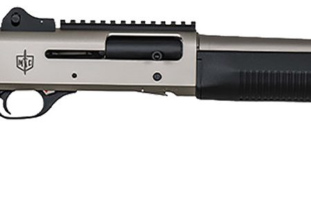 MAC 21000153 1014 Marine 12 Gauge 3" 5+1 18.50", Electroless Nickel Barrel/Rec, Synthetic Furniture, Fixed Pistol Grip Stock, Ghost Ring Sight, Optics Mount, 3 Chokes