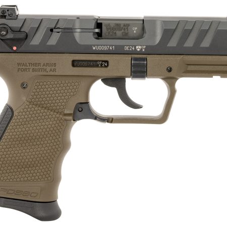 Walther Arms 5050515 PD380  Carry Frame 380 ACP 9+1 3.70" Black Stainless Steel, Barrel Black Cerakote Serrated Steel Slide, Military Green Polymer Frame, Textured Wraparound Grip