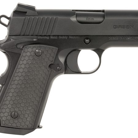 Girsan 392065 MC1911 SC Untouchable Sub-Compact Frame 9mm Luger 7+1 3.40" Black Steel Barrel, Black Serrated Steel Slide & Frame w/Beavertail, Black Polymer Grip
