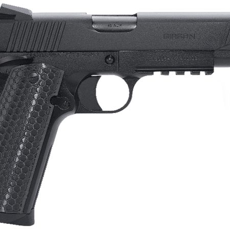 Girsan 392061 MC1911 S Untouchable Full Size Frame 9mm Luger 9+1 5" Black Steel Barrel, Black Serrated Steel Slide & Frame w/Beavertail & Picatinny Rail, Black Polymer Grip