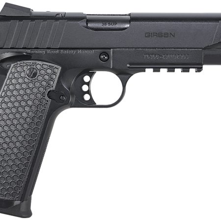 EAA GIRSAN 391047 MC1911 S Influencer Full Size 45 ACP 8+1 5" Blued Steel Barrel, Black Optic Ready/Serrated Steel Slide & Frame w/Picatinny Rail & Beavertail, Black Polymer Grip