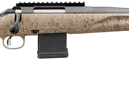 Ruger 46920 American Ranch Gen II 300 Blackout 10+1 16.10" Cobalt Cerakote Spiral Threaded Barrel, Picatinny Rail Steel Receiver, Flat Dark Earth Splatter Adjustable Synthetic Stock