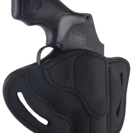 1791 Gunleather RVHX1SBLR RVHX-1  OWB Size 01 Stealth Black Leather Belt Slide, J-Frame, Right Hand