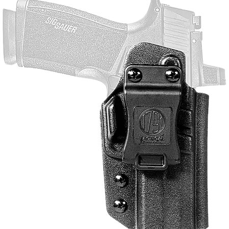 1791 Gunleather TACIWBP365XMBLKR Tactical  IWB Black Kydex Compatible w/ P365-X MACRO Belt Clip Right Hand