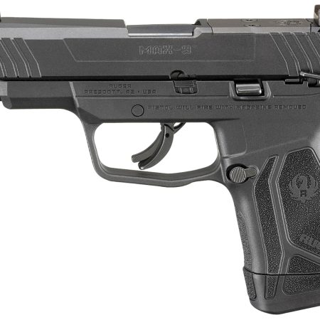 Ruger  Max-9  Compact Frame 9mm Luger 12+1, 4" Black Oxide Steel Barrel, Optic Ready/Serrated Steel Slide, Black Polymer Frame Black & Nylon Grip
