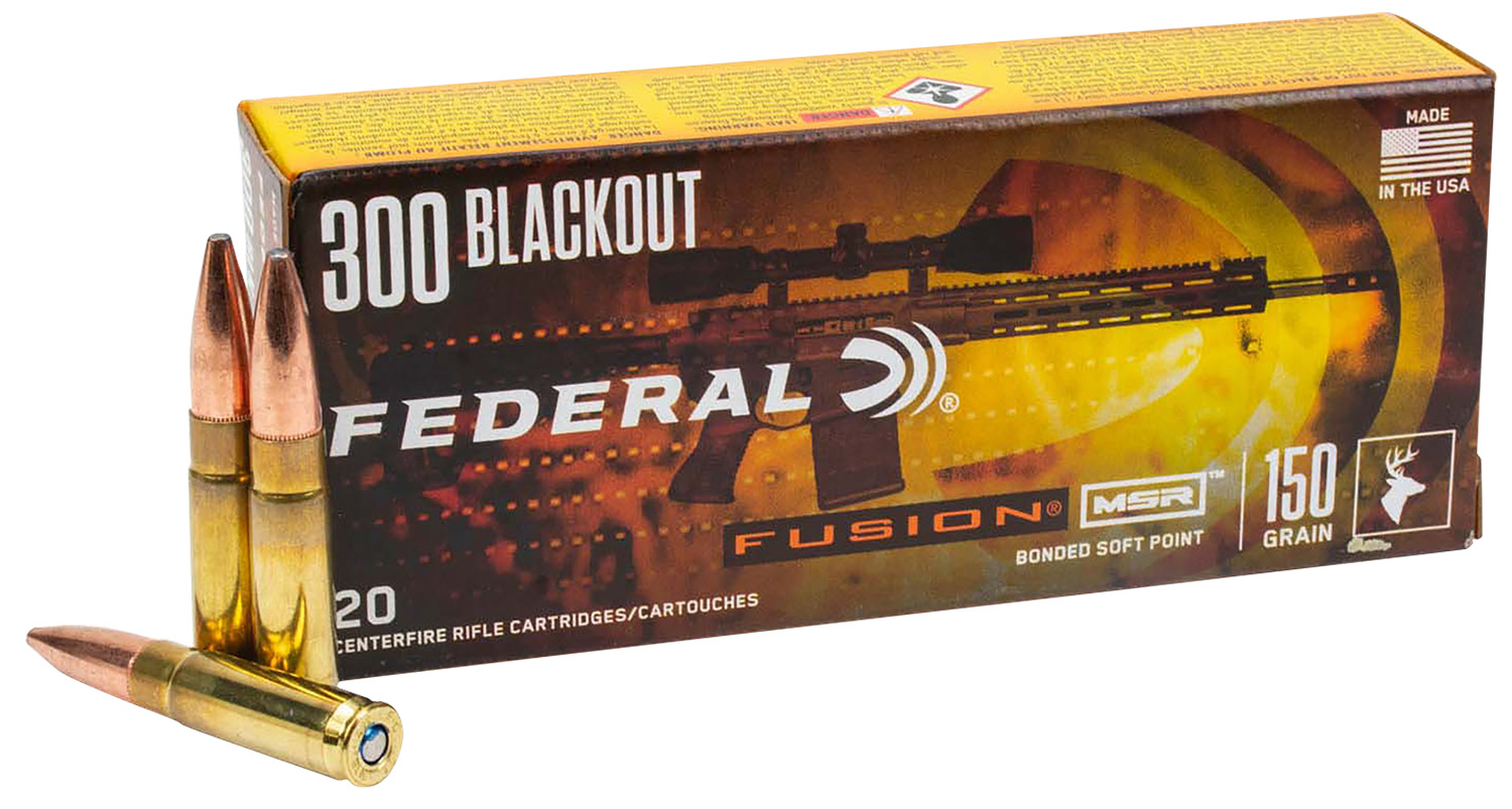 Federal F300BMSR3 Fusion 300Blackout 190gr Bonded Soft Point 20 Per Box/10 Case