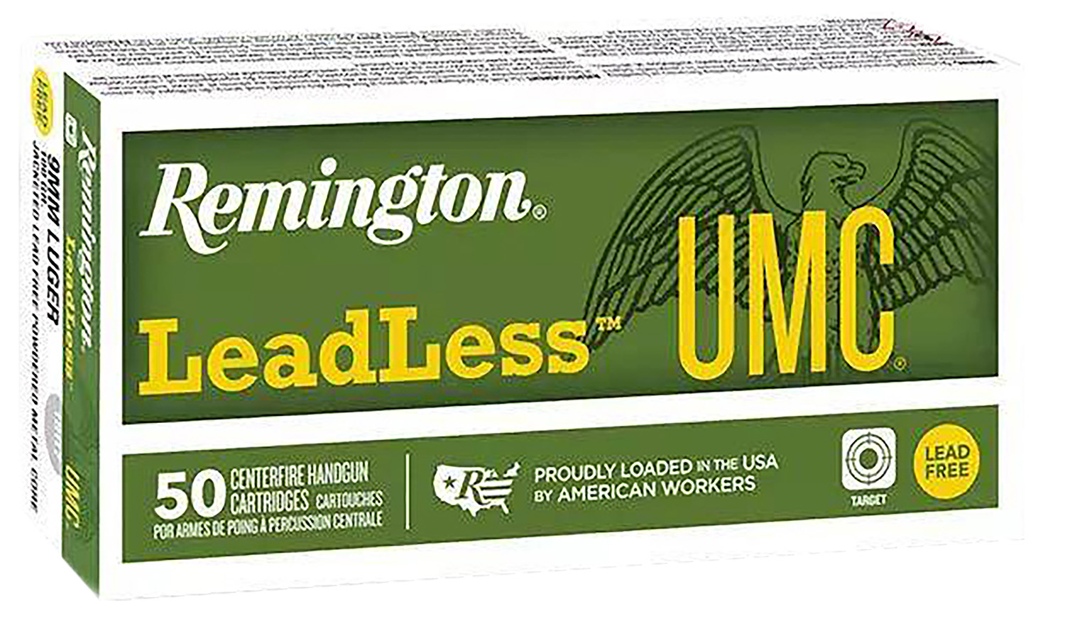 Remington Ammunition R23809 UMC Leadless 9mm 100gr 50 Per Box/10 Case