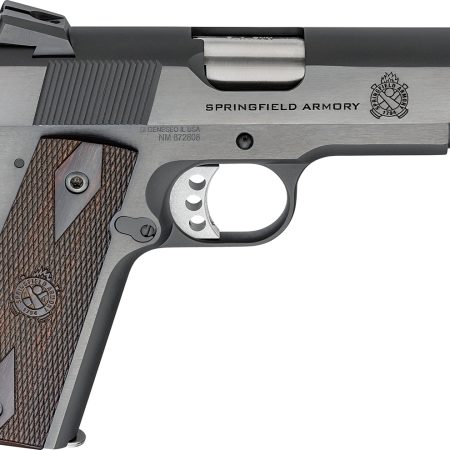 Springfield Armory PX9417 1911 Garrison 9mm Luger 9+1 4.25" Stainless Match Grade Barrel, Blued Serrated Carbon Steel Slide & Frame w/Beavertail, Thinline Wood Grip, 2 Mags/Case
