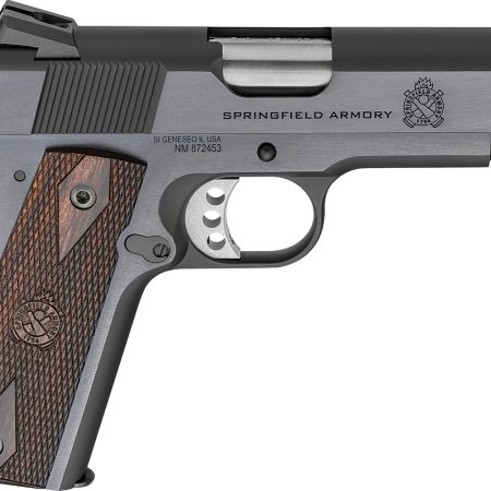 Springfield Armory PX9418 1911 Garrison 45 ACP 7+1 4.25" Stainless Match Grade Barrel, Blued Serrated Carbon Steel Slide & Frame w/Beavertail, Thinline Wood Grip
