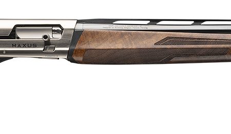 Browning 011779204 Maxus II Upland Full Size 12 Gauge Semi-Auto 3" 4, 2 3/4" Shells 28" Matte Blued Vent Rib Barrel, Satin Nickel Aluminum Receiver,  Grade I Turkish Walnut Wood Stock w/Adj Shim