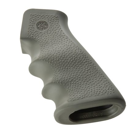 Hogue 15001 OverMolded Grip Cobblestone OD Green Rubber with Finger Grooves for AR-15, M16