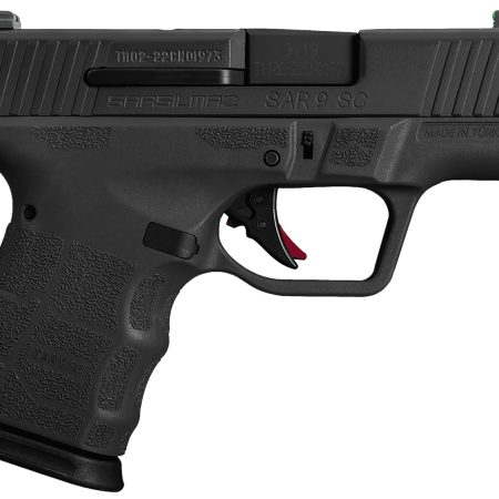 SAR USA SAR9SCBL SAR9 SC  Sub-Compact Frame 9mm Luger 12+1 3.30" Black Steel Barrel, Black Steel Optic Ready/Ported/Serrated Slide, Black Polymer Frame, Interchangeable Backstrap Grip