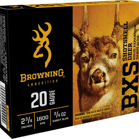 Browning Ammo B193112021 BXS  20Gauge 2.75" 3/4oz Sabot Slug Shot 5 Per Box/20 Case