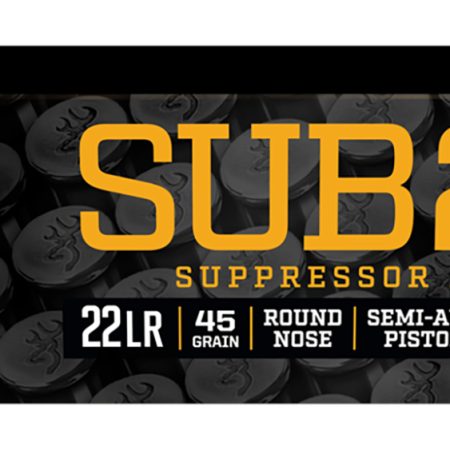 Browning Ammo B194122102 Sub22  22LR 45gr Round Nose 100 Per Box/20 Case