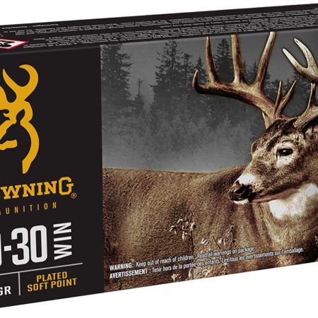 Browning Ammo B192630301  Silver 30-30Win 170gr Plated Soft Point 20 Per Box/10 Case