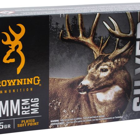 Browning Ammo B192600071  Silver 7mmRem Mag 175gr Plated Soft Point 20 Per Box/10 Case