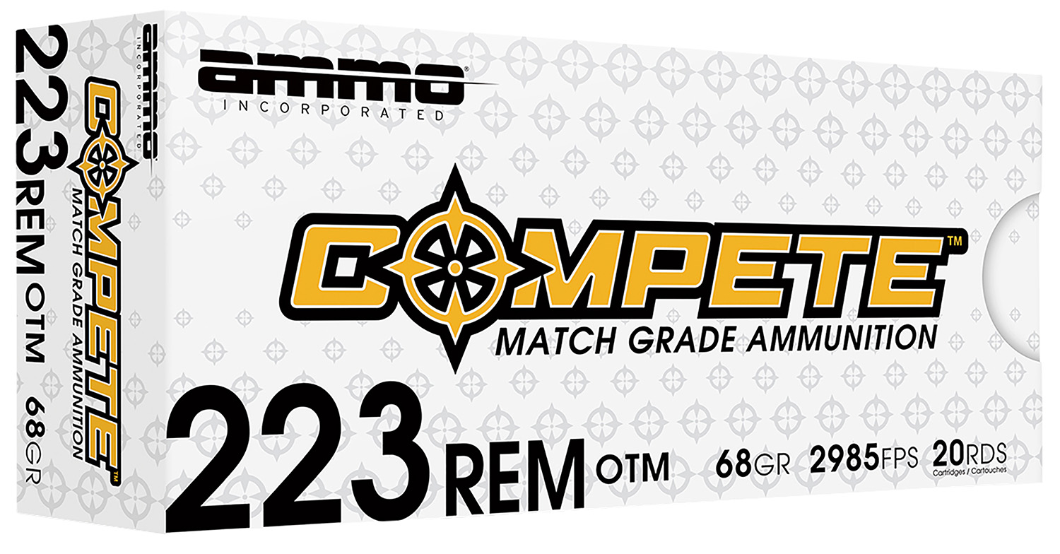 Ammo Inc 223068BTHPA20 Compete 223Rem 68gr Open Tip Match 20 Per Box/10 Case