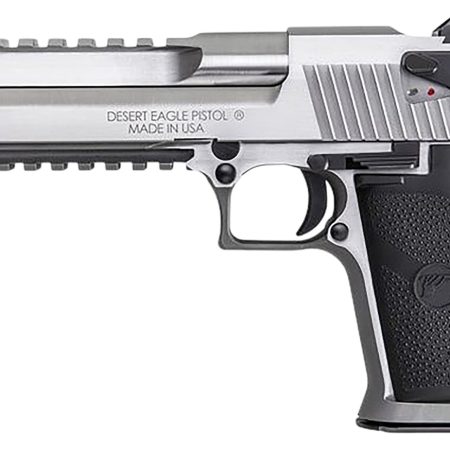 Magnum Research DE357SRMB Desert Eagle Mark XIX 357 Mag 9+1 6" Stainless Steel Barrel, Stainless Steel Serrated Slide, Stainless Steel Frame w/Beavertail & Picatinny Rail, Weaver Top Mount